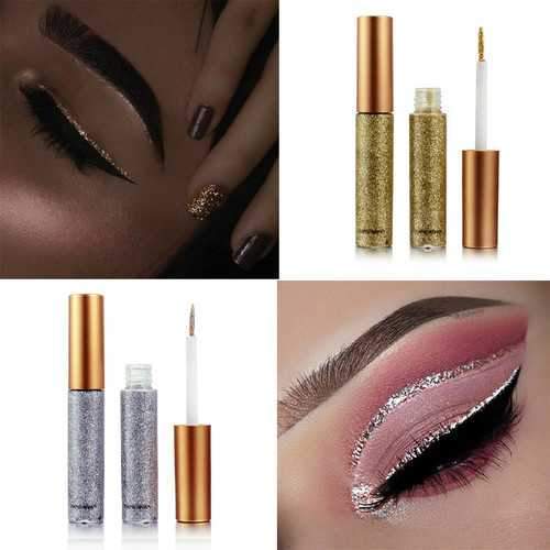 Glitter Eyeliner Liquid Eyes Liner Waterproof Gold Shinni – beautywebsite1